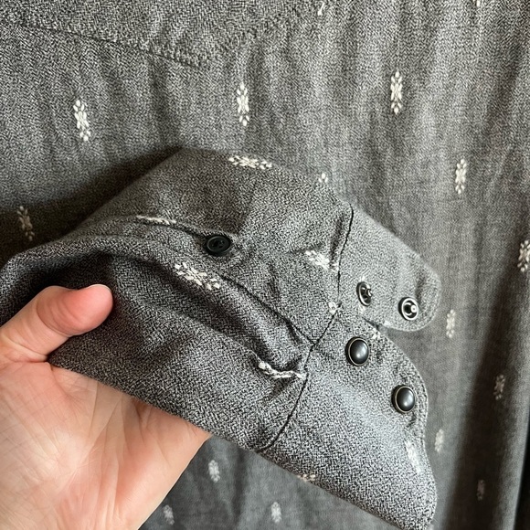 Lucky Brand Pearl Snap Shirt Men's Large Gray Western Style Classic Fit - Picture 16 of 16